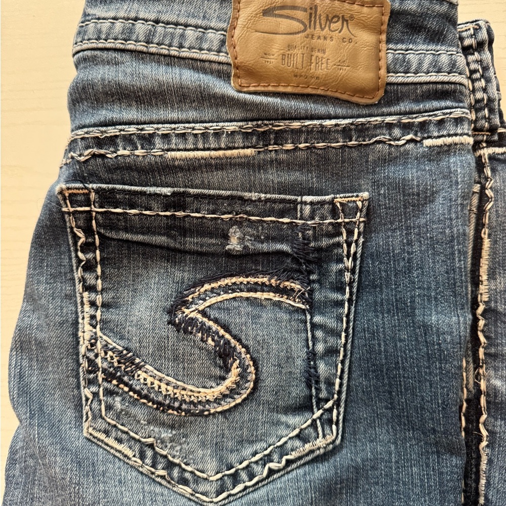 Size 28 silver shorts